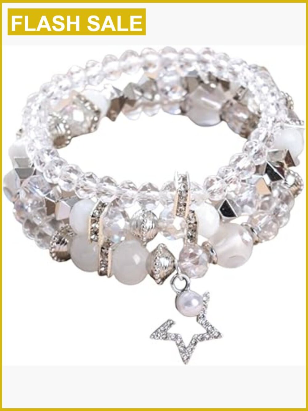 Stretch Star Charm Bracelets - Grunge Y2K Acrylic Beads Stackable Layer